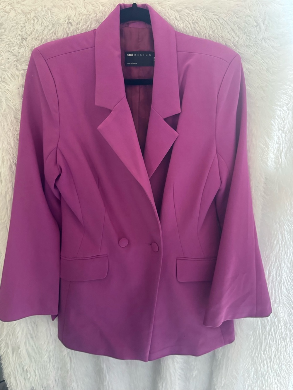 ASOS Purple Double-Breasted Blazer and Pants Matching Set - Picture 2 of 11
